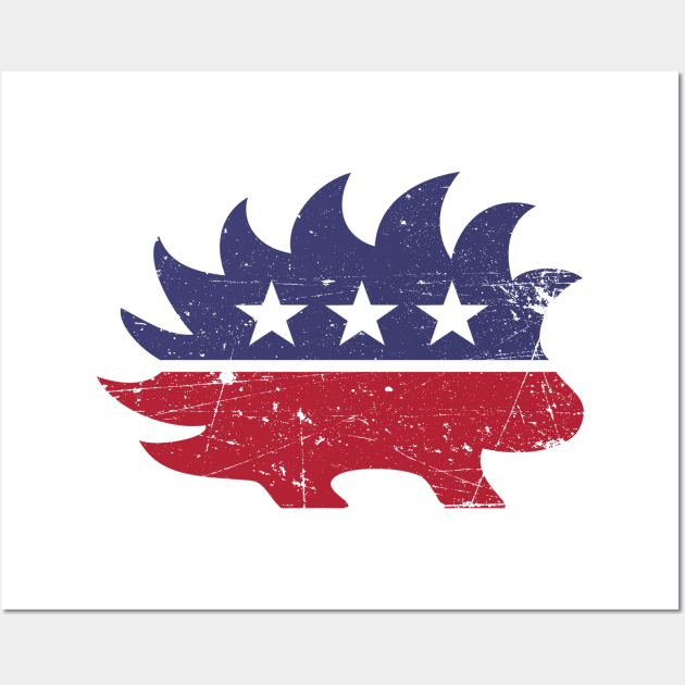 Libertarian Porcupine - Vintage Wall Art by The Libertarian Frontier 